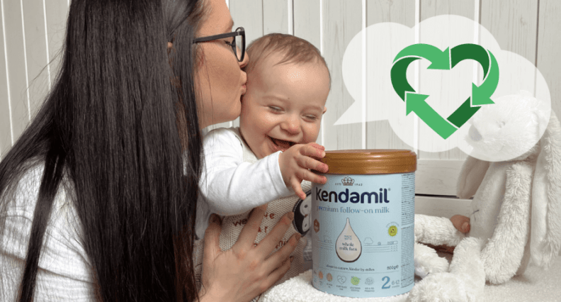 Hogyan lehet újrahasznosítani a Kendamil tejcsomagolást?