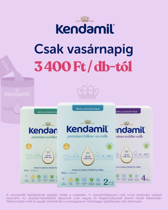 Ne hagyd ki ezt a villámakciót, ami csak HÁROM NAPIG tart a @healthfactory_hu oldalon! ⚡

Kendamil Premium 600g papírdobozos kiszerelésben már 3 400 Ft-tól / db. 🤑

👉 Kiszerelés, amellyel könnyedén utántöltheted a fémdobozt.
👉 Kiszerelés, amely szuper utazáshoz.
👉 Kiszerelés, amelynek az ára egyszerűen verhetetlen.

Az akció csak 2024.08.31. vasárnapig tart, és nem vonatkozik a kezdő anyatej-helyettesítőkre és a már leárazott termékekre.